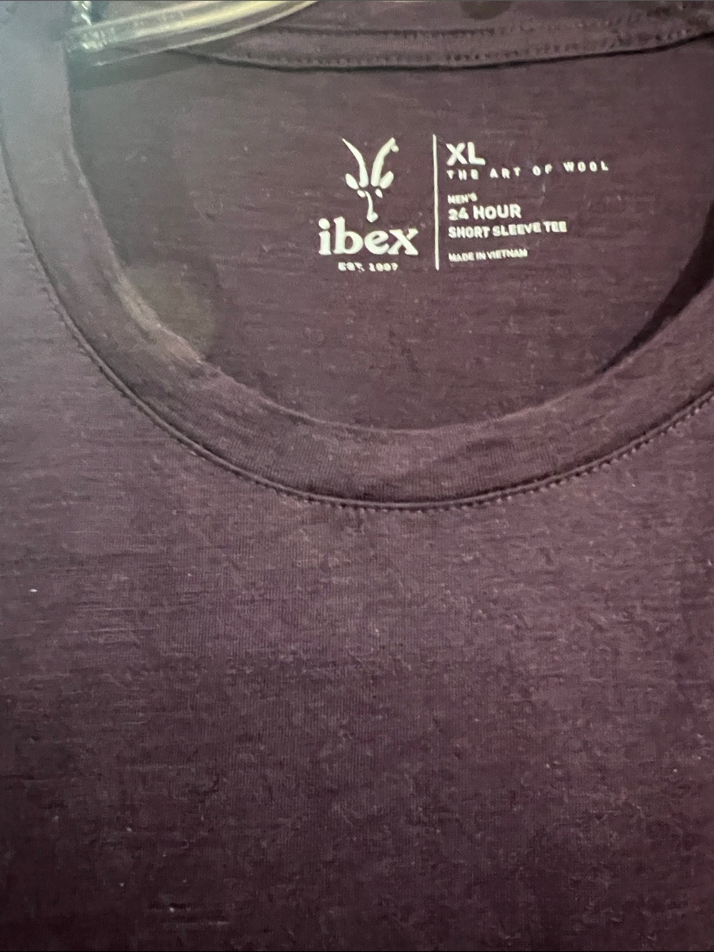 ibex Men’s Short Sleeve Wool Tee in Black